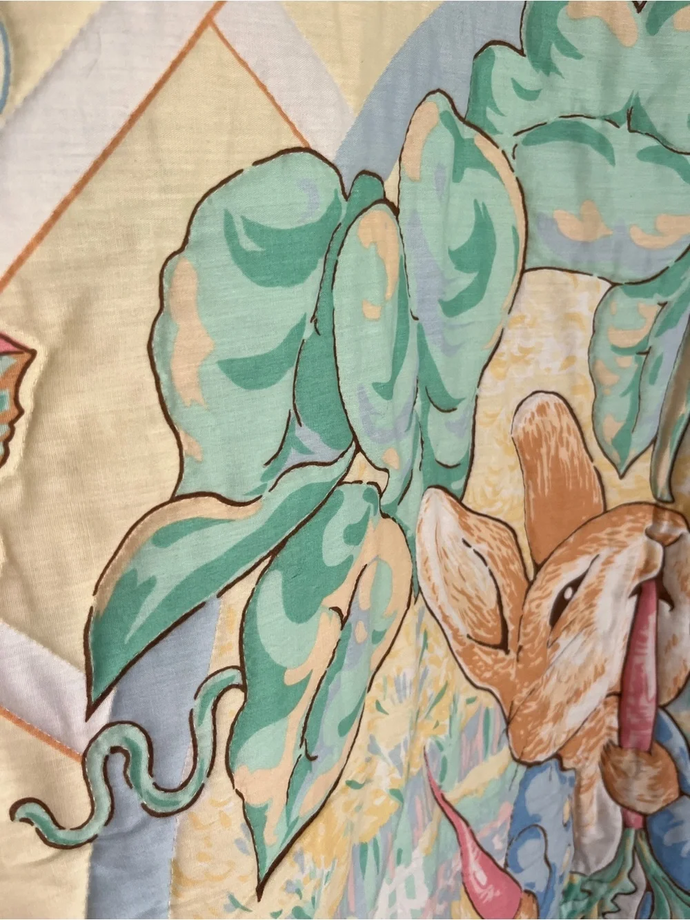 Vintage Peter Rabbit Baby Handmade Blanket Quilt 1997